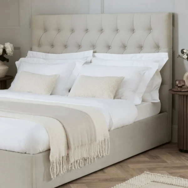 The Belgravia Cream Upholstered Bed