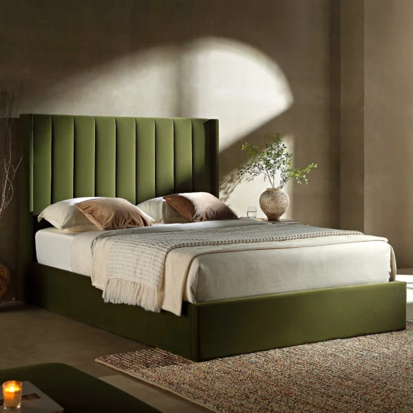 The Florence Moss Velvet Bed Frame